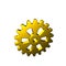 Gears - Gold - Isolated