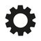 Gears icon. Cogwheel black symbol.