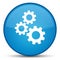 Gears icon special cyan blue round button
