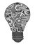 Gears lightbulb sketch