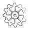 gears machine isolated icon