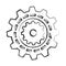 gears machine isolated icon