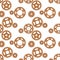 Gears and sprockets seamless pattern