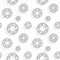 Gears and sprockets seamless pattern