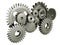 Gears  system working as a team technology construction engineering cogs - 3d rendering