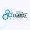 gears tech logo creative vector illustration template icon graphic design. technology symbol or sign for industry or company