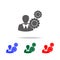 gears of thoughts of person icon. Elements of human resource in multi colored icons. Business, human resource sign. Looking for ta