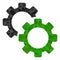 Gears Triangle Filled Icon