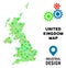 Gears United Kingdom Map Mosaic
