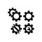 Gears web icons for settings and service. Cog wheels and wrench icons. Cogwheel and spanner.