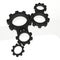 Gears on white background