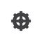 Gearwheel vector icon