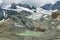 Gebroulaz Glacier and lagoons in Vanoise national park, France