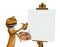 Gecko Artist with Blank Canvas 2