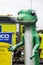 Gecko figure representing Geico insurance