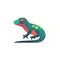 Gecko Lizard 2D Flat Vector Logo Icon