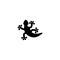 Gecko Tattoo, Lizard Reptile, Salamander. Flat Vector Icon illustration. Simple black symbol on white background. Gecko Tattoo,