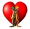 Geckos in Love - with clipping path
