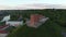 Gediminas Castle in Vilnius Old Town in Lithuania. Hill of Three Crosses in Background. Cityscape. Landscape I