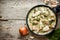 Gedlibzhe â€” kabardian chicken in sour cream sauce with onion