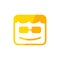 Geek Box Smile Square Shape Yellow Symbol Design