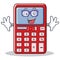 Geek cute calculator character cartoon