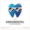 Geek Dental Logo Design Template Inspiration