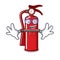 Geek fire extinguisher character cartoon