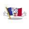 Geek flag france isolated with the mascot