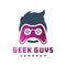 Geek Gaming Logo design vector