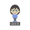 Geek girl cartoon