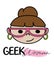 Geek girl vector