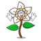 Geek jasmine flower character cartoon