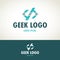 Geek logo. Programmers icon