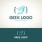 Geek logo. Programmers icon