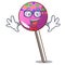 Geek lollipop with sprinkles character cartoon
