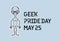 Geek Pride Day vector