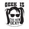 Geek Quote good for t shirt. Geek is the new sexy
