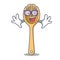 Geek wooden fork character cartoon