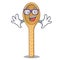 Geek wooden spoon character cartoon