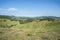 Geen valley with a sky. Landscape in the summer