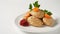 Gefilte fish with carrot. Plate of traditional Passover Pesach gefilte fish