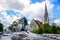The Gefion Fountain and St. Alban& x27;s Church, Copenhagen Denmark