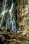 The Gega waterfall. The most famous and largest waterfall in Abkhazia