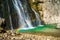 The Gega waterfall. The most famous and largest waterfall in Abkhazia. Georgia