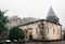 Geghard or Geghardavank monastery in a fog. Located in Kotayk Province.