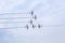 Geico Skytyper US Air Force Combat Planes Criss Crossing Each Other During An Air Show