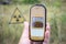 Geiger Counter shows Radiation Level in Chernobyl Exclusion Zone, Ukraine