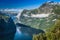 Geiranger fjord panoramic view,Norway