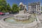 Geiserbrunnen fountain on Burkliplatz square in Zurich, Switzerland